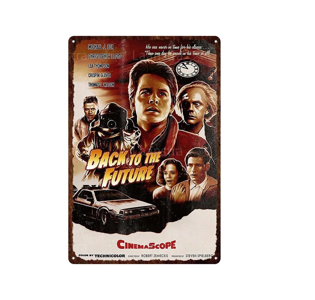Retro Poster Movie Back To The Future Tin Sign Painting Metal Plaque Vintage Bar Family Wall Decor Unique Decoration Painting