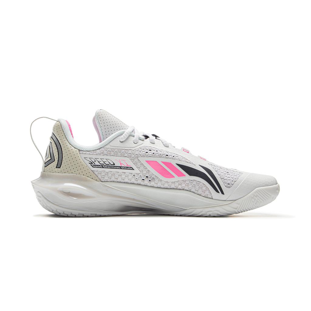 New LiNing Flash Strike 11 Anti Slip Wear Resistant Low Top Basketball Shoes Men's White ABAV031-6