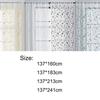 Pastoral Style Window Drapes Embroidery Tulle Curtain Leaf Pattern Sheer Curtain  Home Decoration
