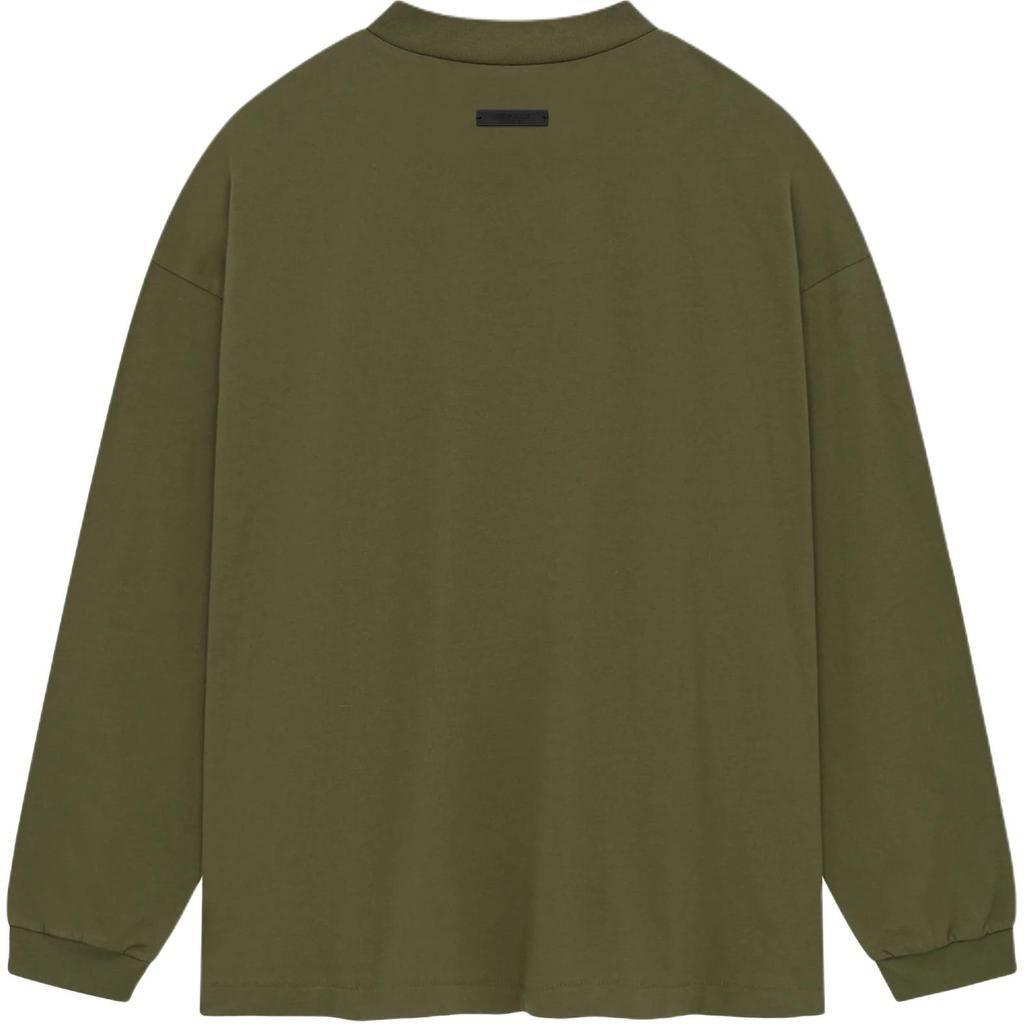Fear of God Essentials Jersey Long-Sleeve Tee Military Men Tops Green 125BT244205F
