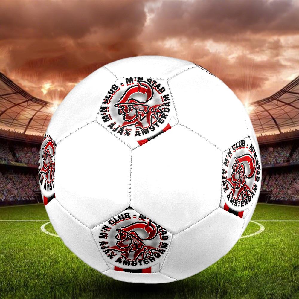 AFC Ajax Indoor Soccer Ball Colorful All Ages Machine Stitched PVC Competition Ready Durable High-Bounce