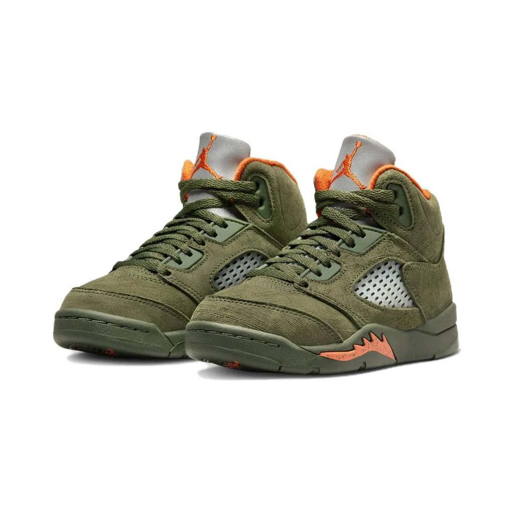 Air Jordan 5 Retro PS Olive Army Olive Solar Orange 440889-308