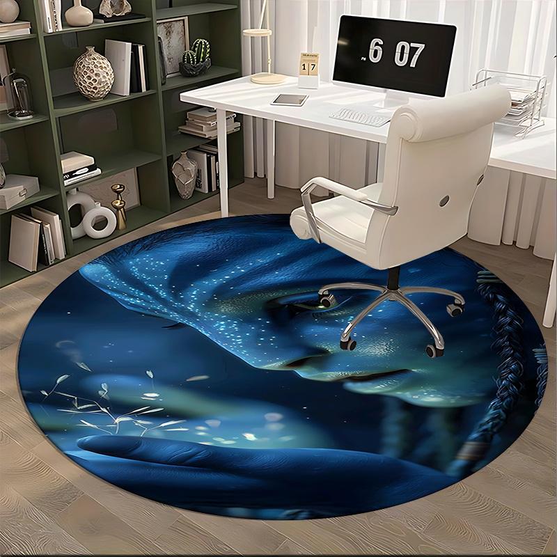 Avatar-Inspired Chair Mat - Round Carpet for Home Decor, Office Use, and Gifts0190b
