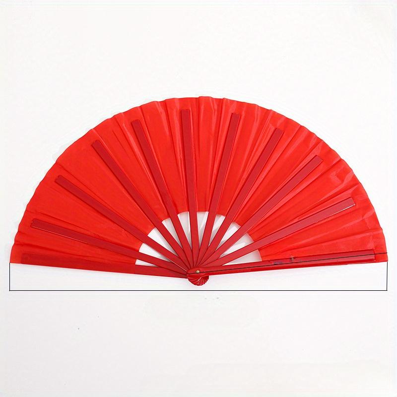 

10-дюймовый веер Кунг-фу Складной веер Боевые искусства Двусторонний Пластиковый Китайский Звуковой Веер Фитнес Танец Классический Веер Кунг-фу красный