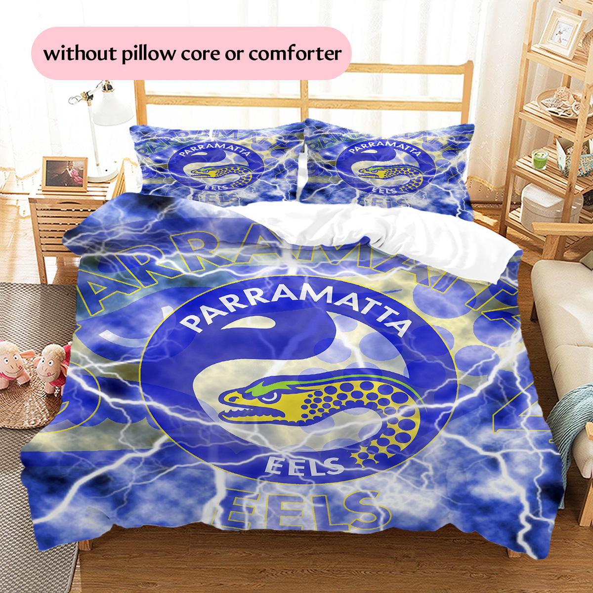 

Parramatta Eels Pattern Bedding Quilt Set Home Decoration Gift (1 * duvet cover + 2 * pillowcase without core) 135x200cm