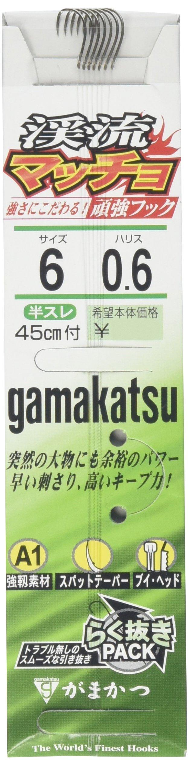 

Gamakatsu A1 Mountain Stream Hook, Macho Brown, Size 6 - 0.6mm Line Fishing Hook