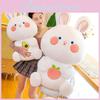 Cartoon Rabbit Peach Plush Toy Stuffed Doll Animal Decoration Cute Gift Kids