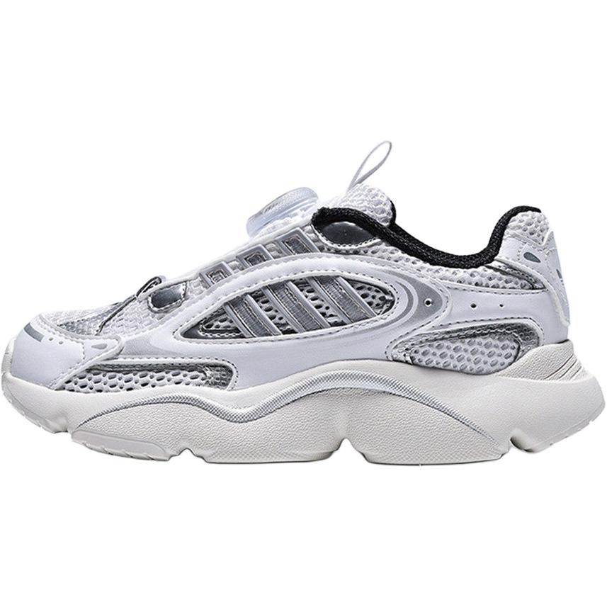 Adidas Originals Ozmillen Boa C Comfortable Versatile Low-Top Casual Shoes Kids sneaker Gray White KJ6656 31½