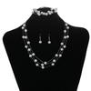 Elegant And Stylish Three Piece Set Of Necklace, Earrings, And Bracelet; Versatile French Accessories.