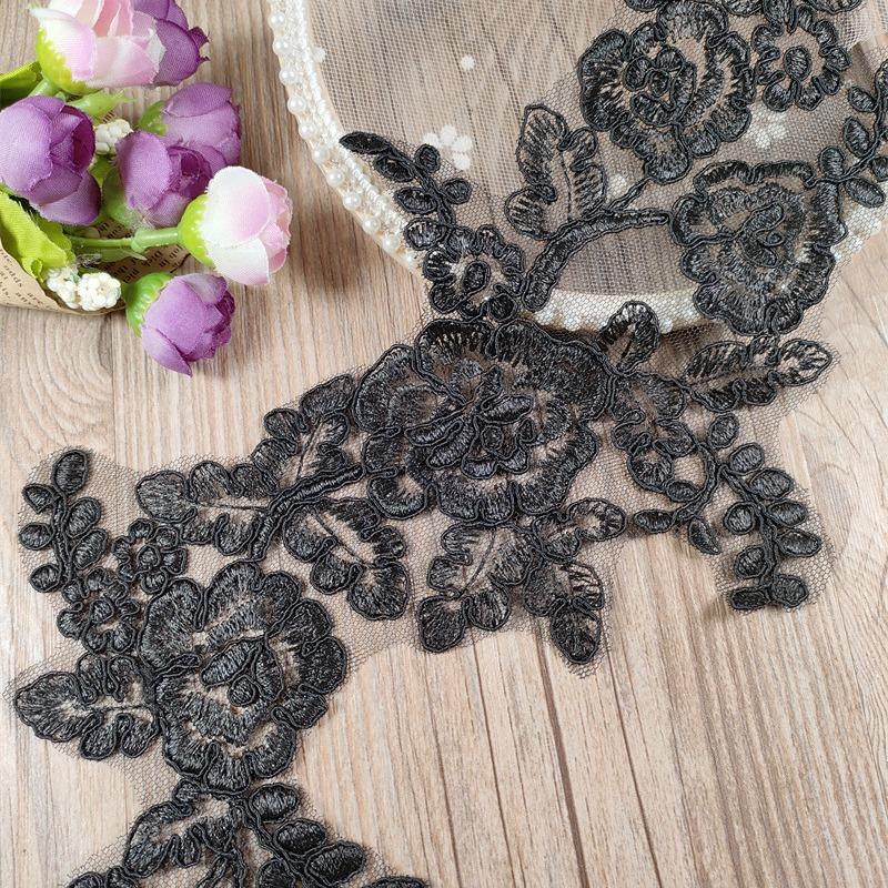 European Embroidery Float Bone Lace To Flower, Handmade Diy Material Wedding Dress Veil Wedding Shoes Lace Accessories White