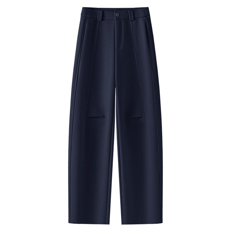 

Women s Navy Wool Slimming High-Waist Trousers - Autumn/Winter 2024 L