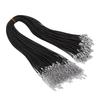 100 Pièces Cordon Cire Cordon de Collier en Vrac avec Fermoir Chaîne Bracelet Fournitures de Fabrication de Bijoux Accessoires 1,5 mm Diamètre 50 cm L 5 cm Extension Noir