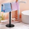 1 Set Towel Rack Strong Load-bearing Stainless Steel T Shape Standing Type Hand Cleaning Cloth Rack Shelf Bathroom Accessories