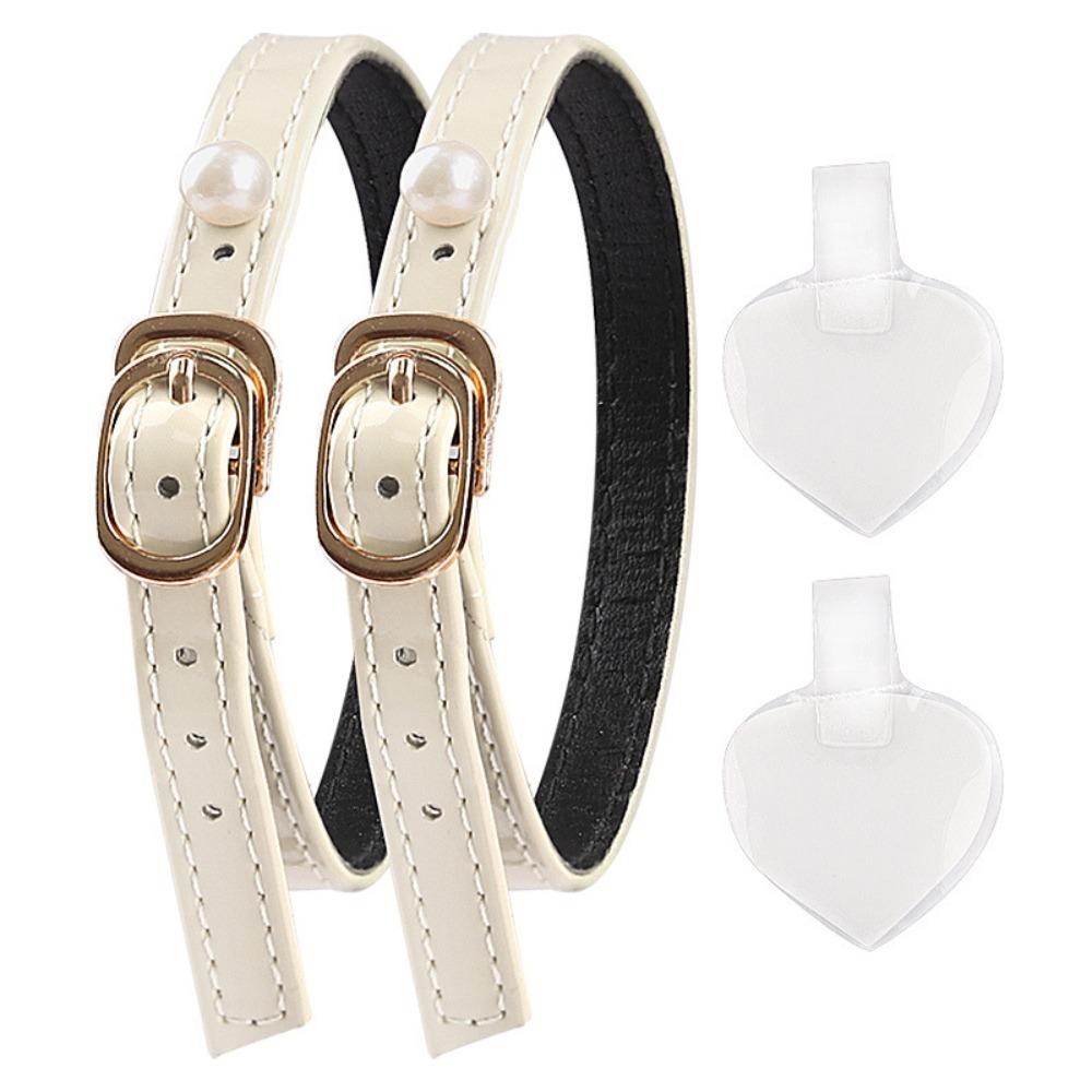 1 par justerbara skosnören för kvinnor, anti-loss, anti-fall, hälremmar, bälte, högklackade skor, band