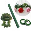 Green Artificial Flower Sighting Rod Vase Decor Stem Iron Wire Plant Wall For DIY Mother's Day Craft Supplies Rose Stick Pole