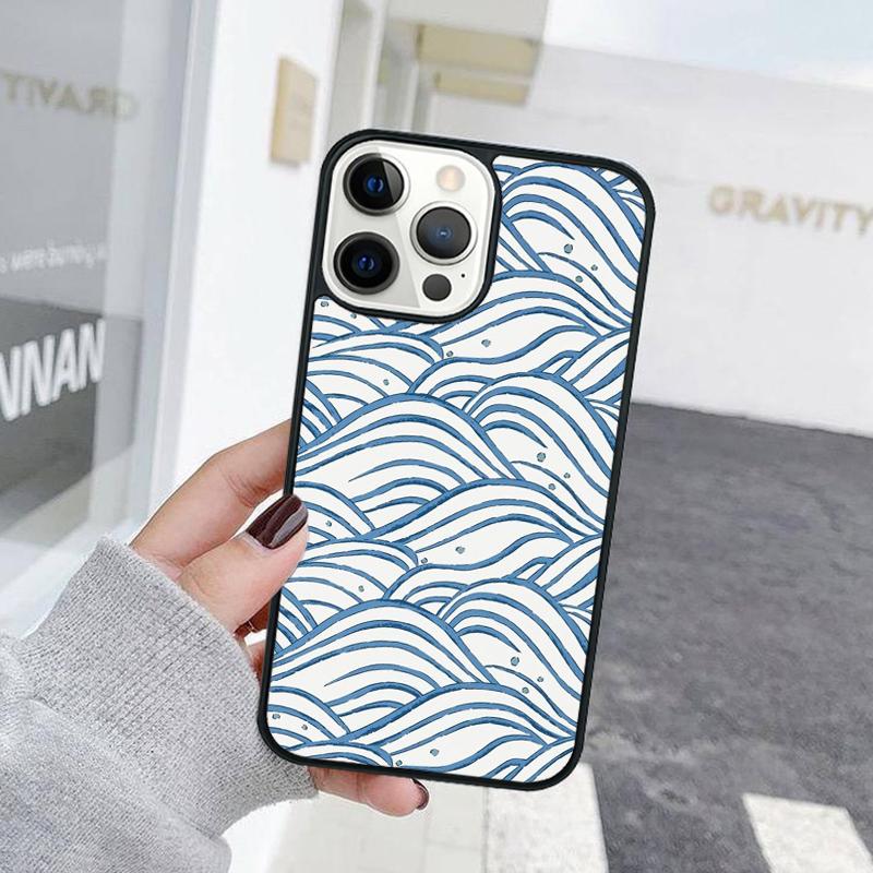 Fashion Abstract Art Line Wave Phone Case Cover For iPhone 17 Air 15 16e 11 13 14 Pro Max 12 Plus Max Fundas
