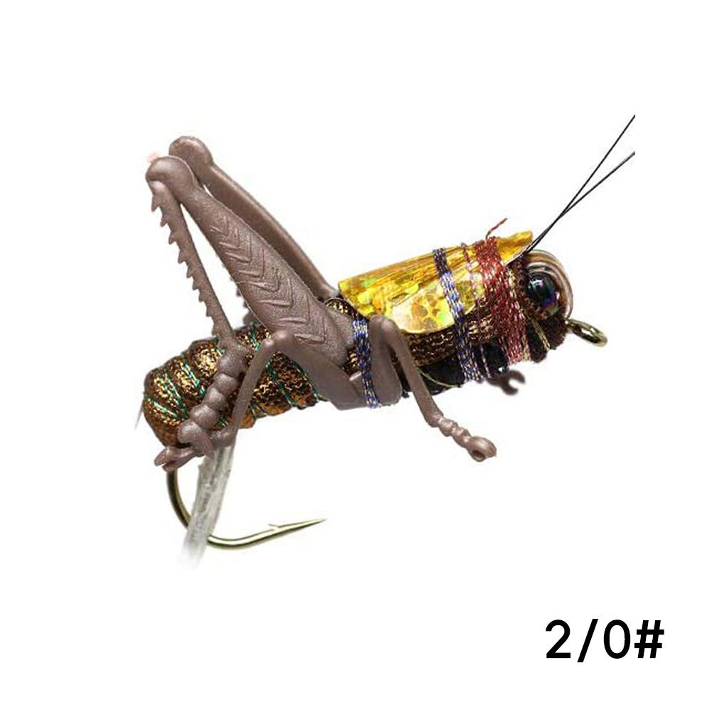 1 Stück Bionische Heuschrecke Heuschrecke Fliegenhaken Köder Insekt Schwimmend Künstlicher Köder Angelgerät Zubehör