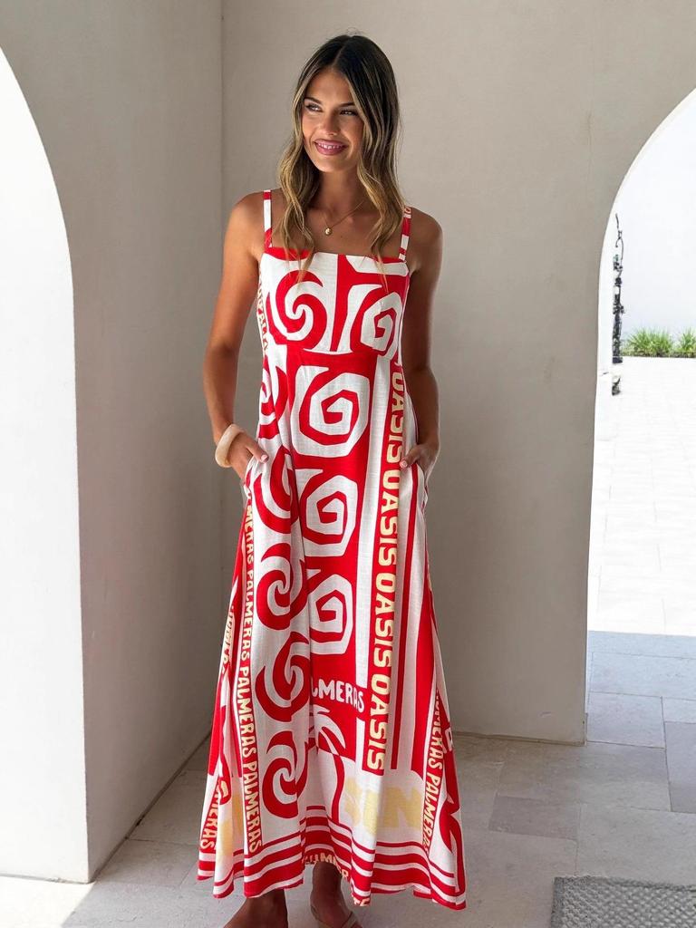 2025 Fashion Seaside Vacation Linen Camisole Dress