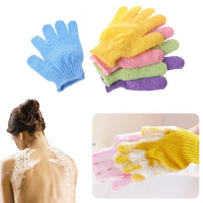 1Pair Shower Gloves Exfoliating Wash Skin Spa Bath Gloves Foam Bath  Resist