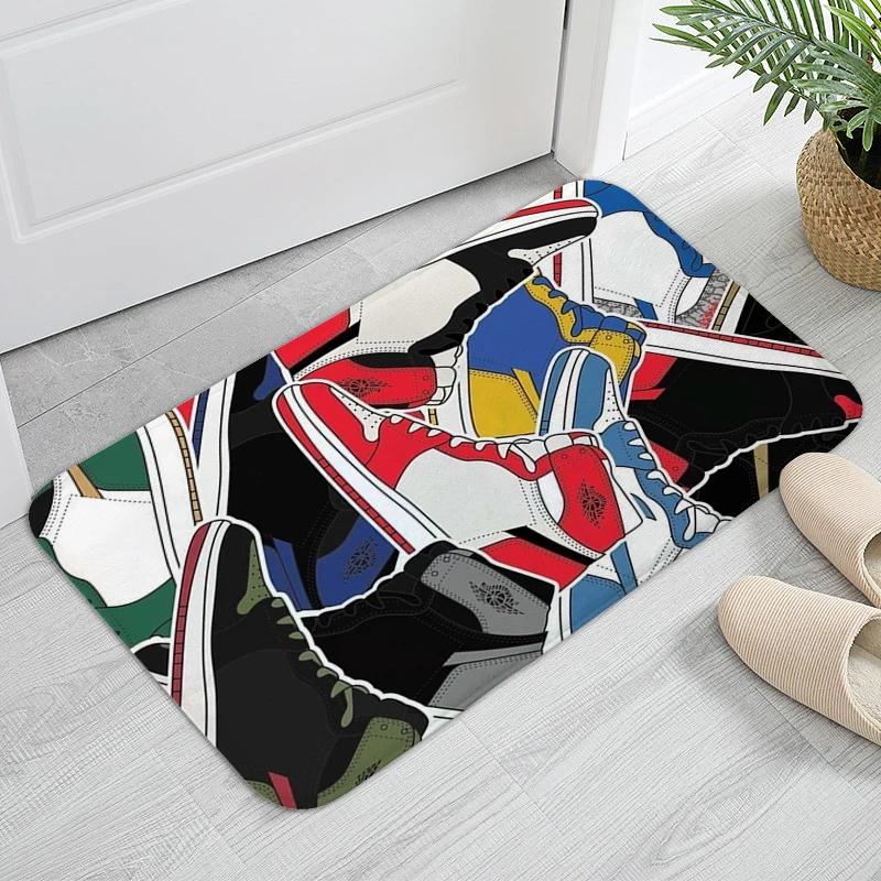 Trendy Shoes Doormat Entrance Door Hallway Veranda Floor Mat Anti Slip Home Decorations Bathmat Living Room Rug Bedroom Carpet