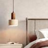 Small Pendant Lamp LED Retro Yellow Hole Stone Bedside Bedroom Dining Room Lighting Hanging Lamp Pendant Light