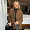 Europäische und amerikanische Retro-Wildlederjacke für Damen