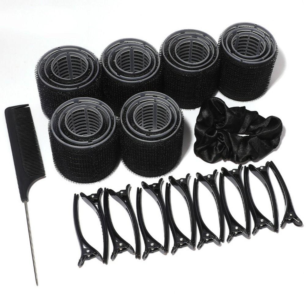 35Pcs 3 Sizes Rollers Curly Hair Roller Black Hair Curlers for Women  Hair Styling Tool