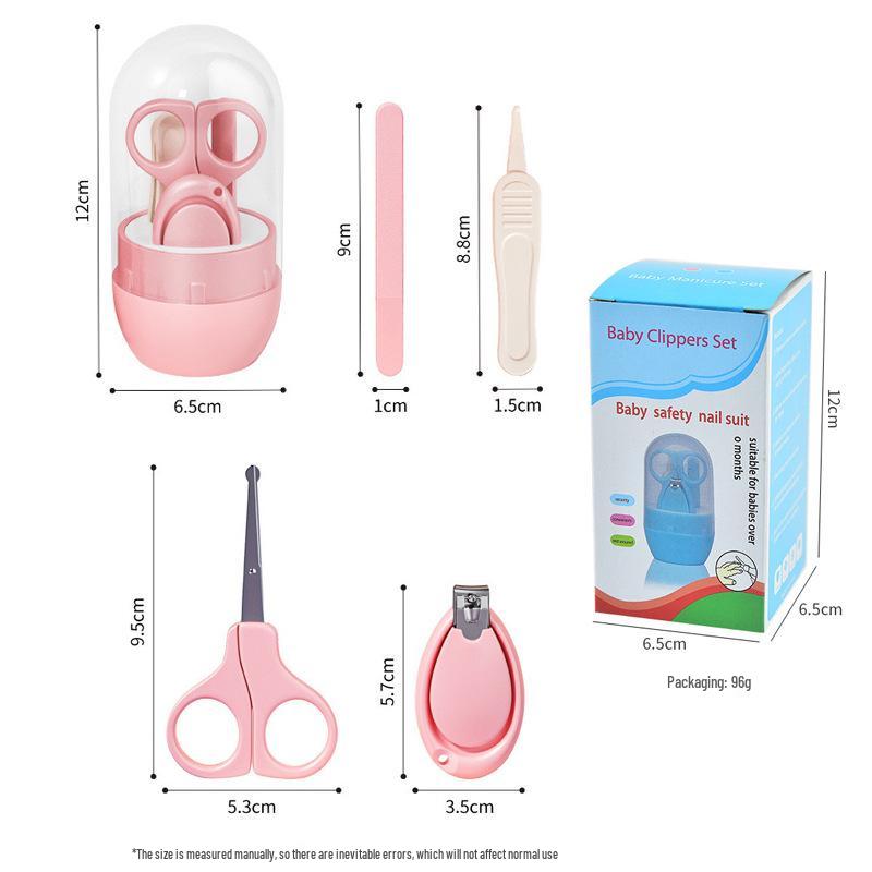 

Набор детских кусачек и ножниц для ногтей: Безопасность новорожденных и детей, защита от защемления розовый