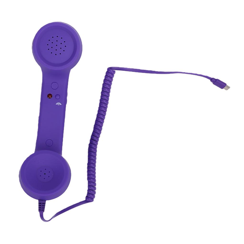 Retro-Telefonhörer Typ C Vintage Kabelgebundener Handheld-Handy-Empfänger mit Lautsprecher und Mikrofon für Mobiltelefone