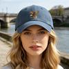 Embroidery Eagle Pattern Baseball Hat, Adjustable Back Buckle Retro Distressed Style Baseball Cap, Washed Cotton Fabric Outdoor Sunshade Cap