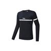Fila Solid Color Logo Round Neck Knit Pullover Sweatshirt Men Sweatshirt Dark-Blue A11M241217F-NV