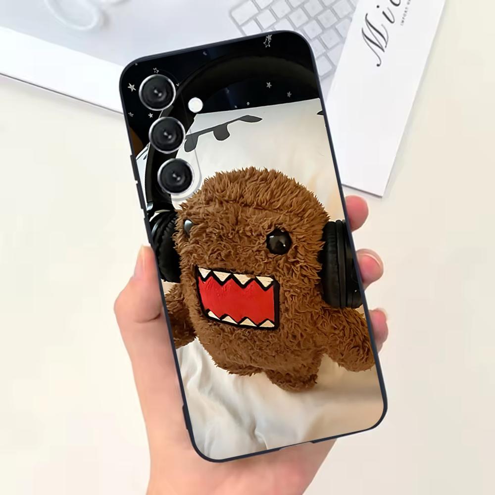 Cute D-Domo-kun Phone Case For Samsung Galaxy A13,A21s,A22,A31,A32,A52,A53,A71,A80,Soft Black Shell
