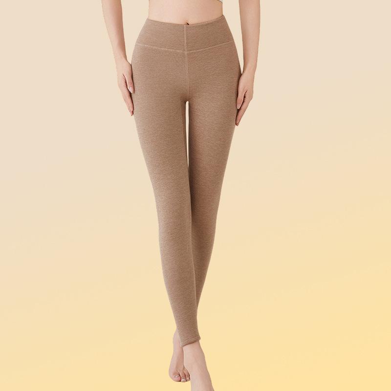 Extra Thick Fleece-Lined Thermal Pants with Knee Pads, Temperature Sensitive, High Elasticity, Slimming, Ideal for Cold Weather