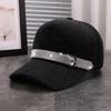 Autumn and winter fashion new sticky rhinestone belt decorative baseball cap plush warm comfortable age reducing versatile cap