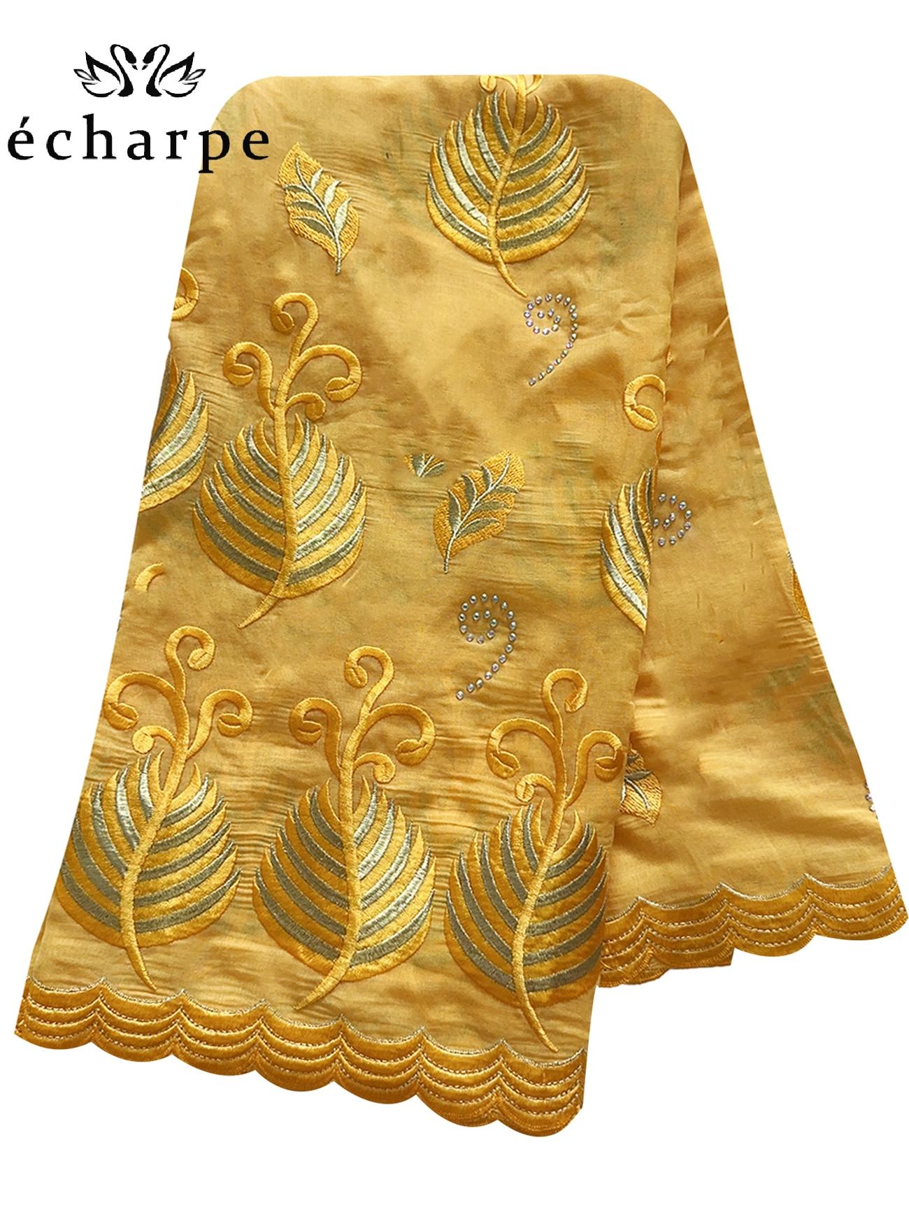 

High Grade Fabric African Women Scarf Pashmina Turban Pray 100% Cotton Embroidered Shawl Wrap Muslim Party Hijab for Lady