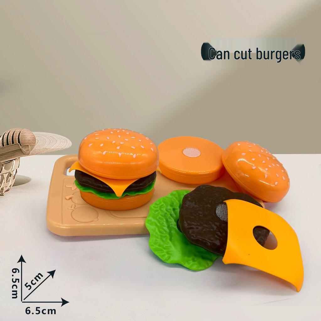Children's Pretend Play Food Set with Cutting Fruits, Vegetables and Pizza