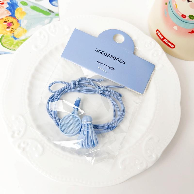 Fun Badminton Rackets Rubber Bands Hair Ties Cute High-elasticity Ponytails Girlish Hair Bands and Hair Accessories