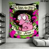 Courage the Cowardly Dog Wall Tapestry Aesthetic Wall Hanging Printed Fabric Blanket Decorative Tapestries for Bedroom Living Room Home Decor