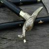 Handmade Solid Brass Peacock Head Handle Vintage Style Walking Cane Wooden Stick