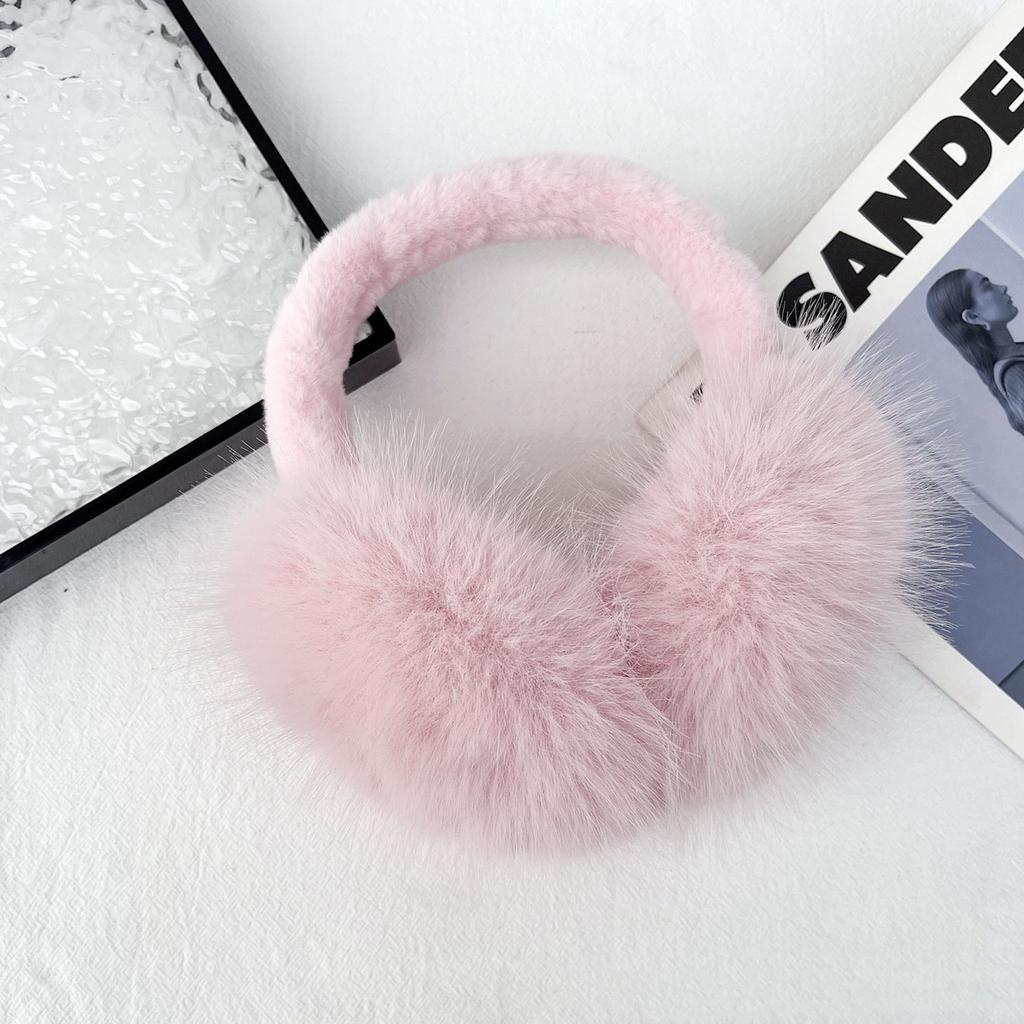 Cute Plush Fur Headphones Women Winter Warm Earmuffs Soft Cashmere Solid Fur Earplugs Fashion Unisex Ear Cover Outdoor Supplies
