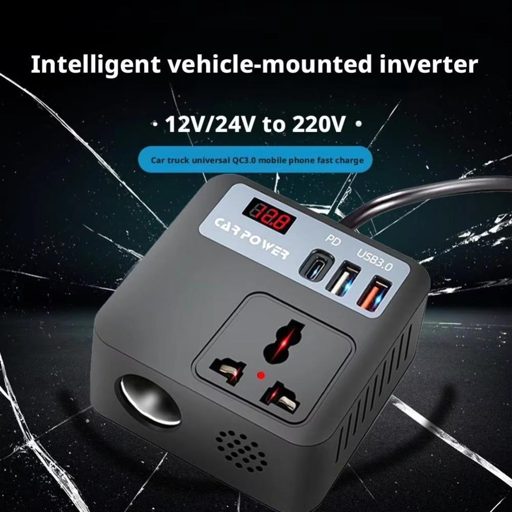 24V Car Power Inverter 150W Car Converter Adapter Multi-Function Power Inverter  Car