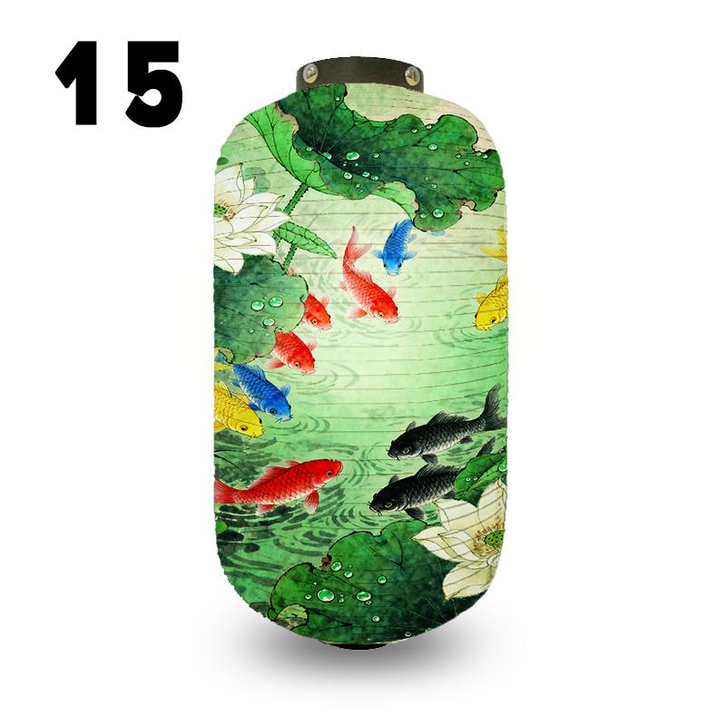 Japanese Style Koi Fish Pattern Lantern Restaurant Bistro Izakaya Yakitori Shop Decoration Festival Party Decor Cloth Lantern