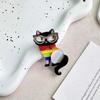 Cartoon Trendy Cool Eyes Small Black Cat Brooch Acrylic Fashion Personality New Trend Niche Accessories Animal Versatile