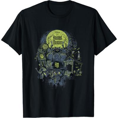 The Haunted Mansion Halloween Haunted Montage Retro Poster T-Shirt