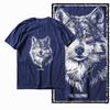 Coolmind MAE 100% Cotton Wolf Printed Exclusive Graphic Men T Shirt Big Size Streetwear Men Tshirt for Men T-shirt Tee Shirts
