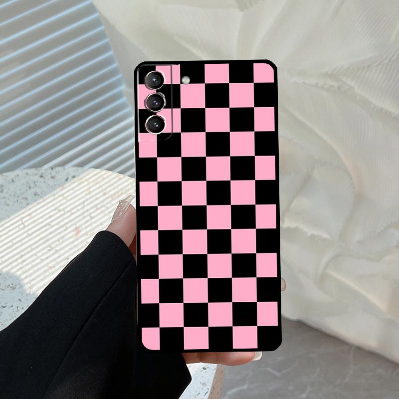 Checkerboard Checkered Board Funda For Samsung Galaxy S22 Ultra S21 FE S20 FE S8 S9 S10 Plus Note 10 20 S23 Ultra Case