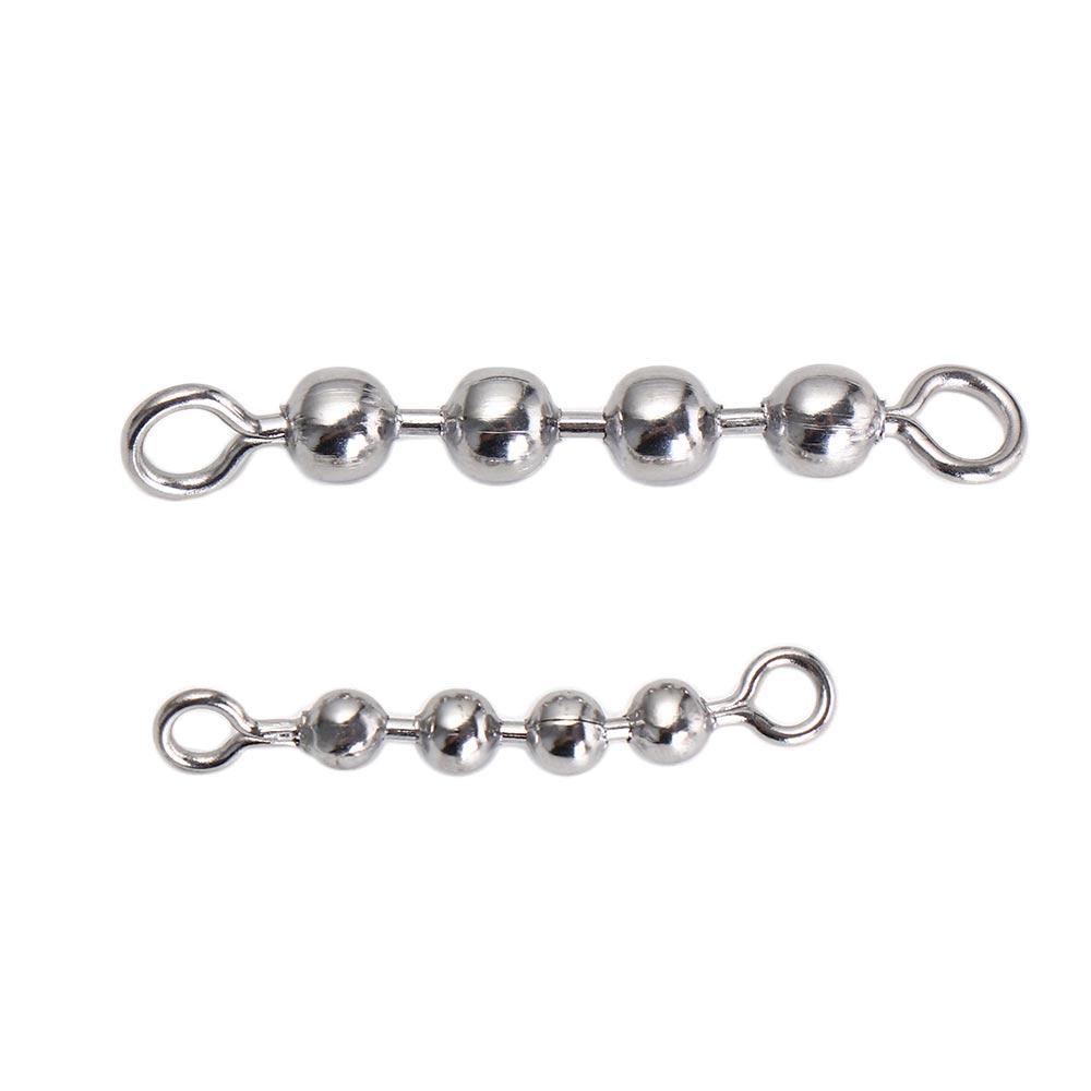 5pcs Eight-figure Ring Fishing Rolling Bead Chain Connector  Trolling Rig Saltwater