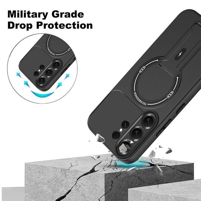 Coque + 2 Verres Trempés pour Samsung Galaxy S26 Ultra, Silicone avec Cercle Magnétique - Noir