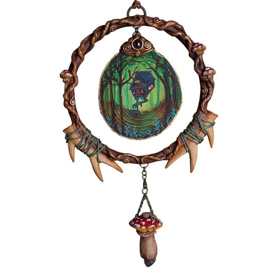 Handcrafted Moth Hanging Decoration Metal Elf Wall Hanging Sculpture Nature Inspired Artistic Pendant for Home Door Window Decor