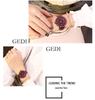 Gedi Starry Sky Women's Luxury Quartz Watch with Diamond Set, Waterproof Steel Band, and Luminous Large Dial.